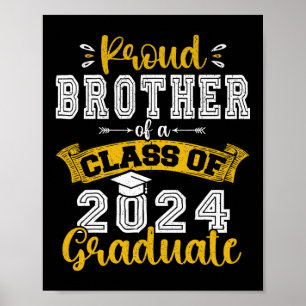 Póster Hermano De Un Cl De 2024 Graduado Graduado Graduad