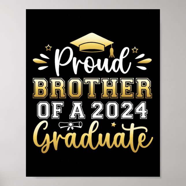 Póster Hermano De Un Graduado Superior De 2024 B (Frente)