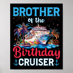 Póster Hermano Del Cumpleañero Crucero Divertido Crucero