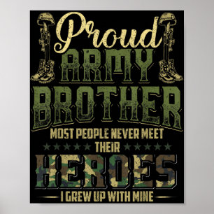 Póster Hermano del Ejército Orgulloso Camisas Patrióticas