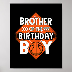 Póster Hermano Del Niño De Cumpleaños Hermano Bysketbyll 