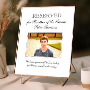 Póster Hermano del Novio Silla Memorial Foto Boda