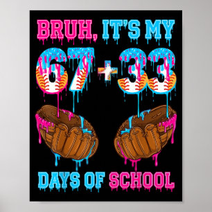 Póster Hermano Es Mi Día 67 33 De Escuela Béisbol Chicos 