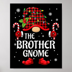Póster Hermano Gnome Navidades Coincidentes PJS Para Fami