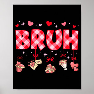 Póster Hermano Groovy divertido San Valentín Cuadros Rojo