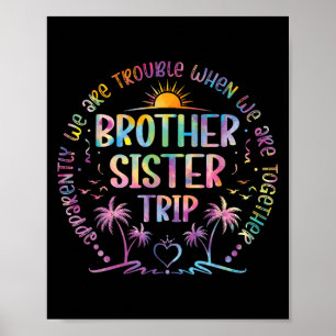 Póster Hermano Hermana Pareja Hermano De Tiro Y Hermana