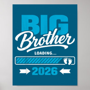 Póster Hermano mayor divertido 2026 cargando, ascendido a