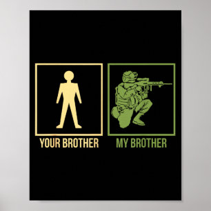Póster Hermano orgulloso del ejército Infantería naval Fu