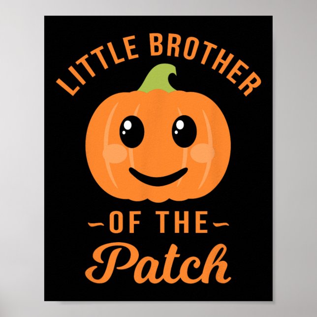 Póster Hermano Pequeño De La Calabaza De Parche Halloween (Frente)
