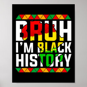 Póster Hermano, soy mapa de África de la historia negra m