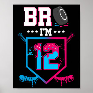 Póster Hermano soy un niño de 12 años Hockey Helado Goteo