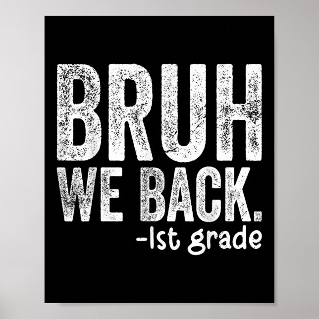 Póster Hermano Volvemos 1er Grado De Regreso A La Escuela (Frente)