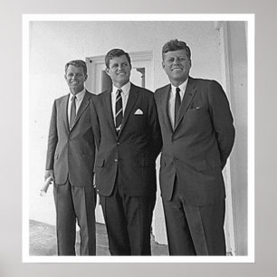 Póster Hermanos de Kennedy, Juan, Ted, Roberto