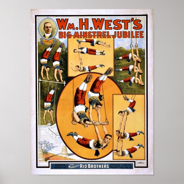 Póster Hermanos de Río volando afiche de la época de Trap (Frente)