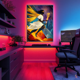 Póster Hermes - Leyenda Minimalista cubista - Messenger