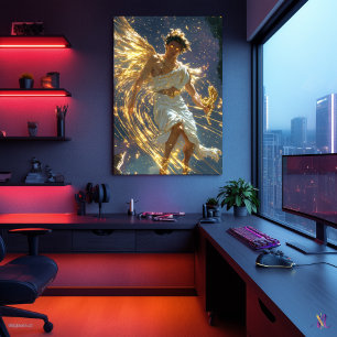 Póster Hermes, Mensajero de los Dioses - Velocidad Divina