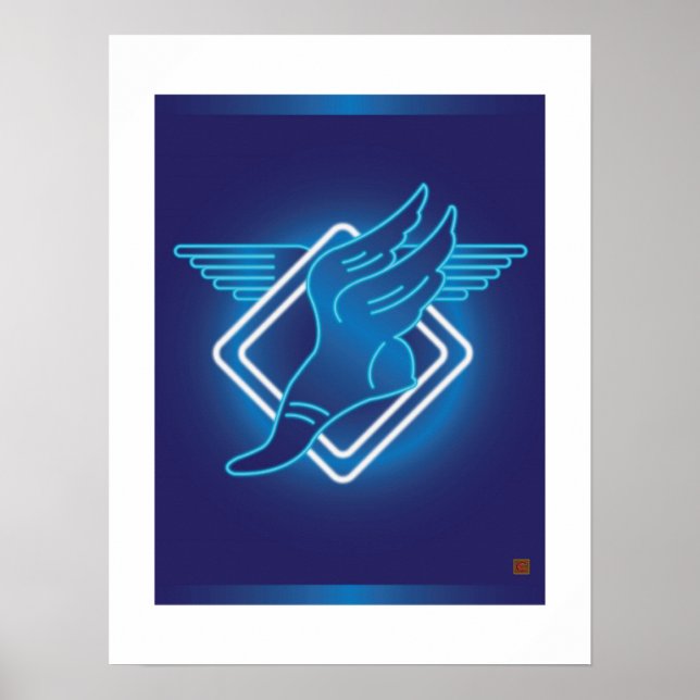 Póster Hermes Winged Sandal-Print (Frente)