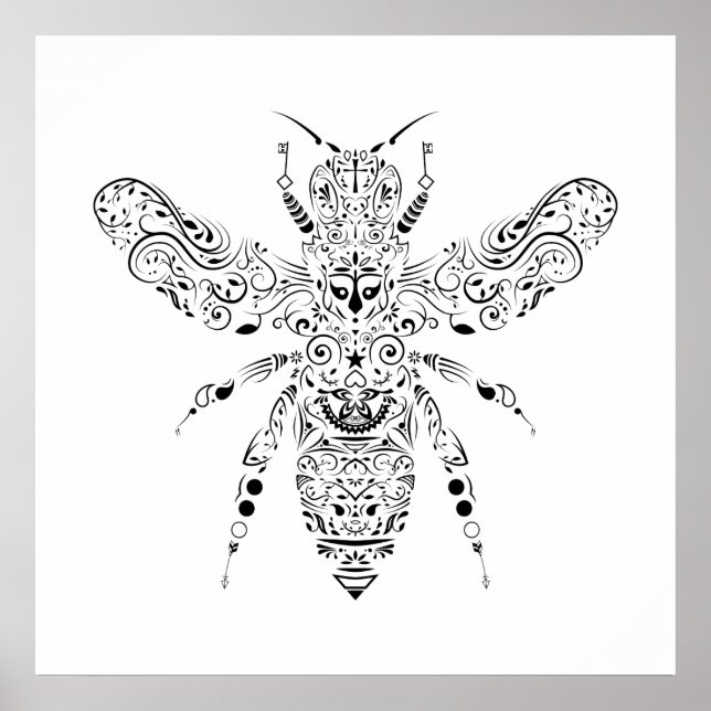 Póster hermosa abeja (Frente)
