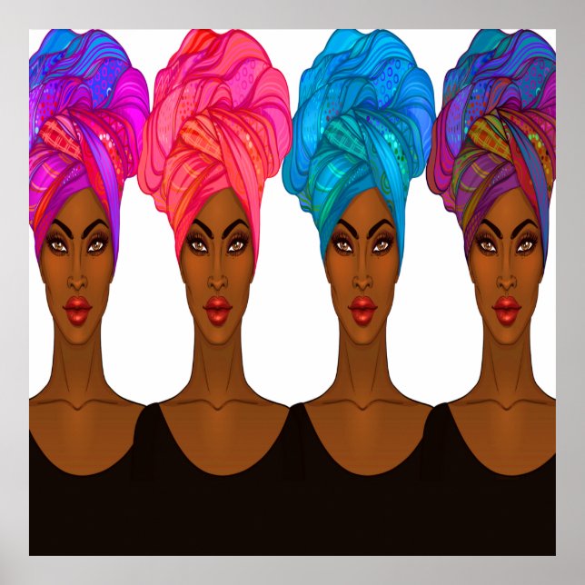 Póster Hermosa afroamericana - Poster mujer negra (Frente)