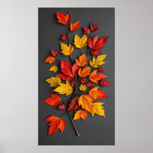 Póster Hermosa applique de otoño