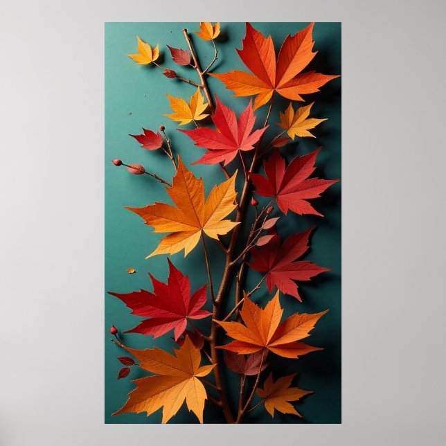 Póster Hermosa applique de otoño (Frente)