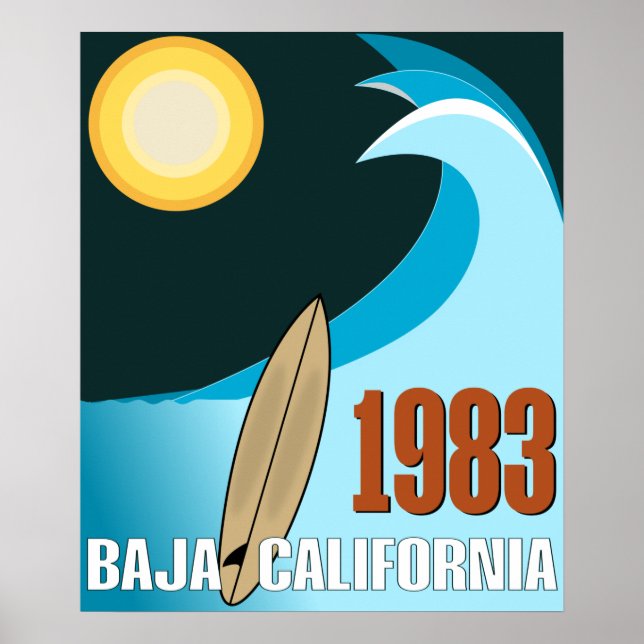 Póster hermosa baja california (Frente)