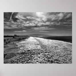 Póster Hermosa Beach, foto en blanco y negro