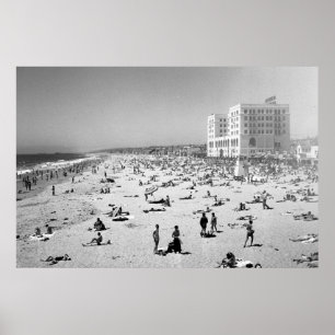 Póster Hermosa Beach, Los Ángeles, California, 1951