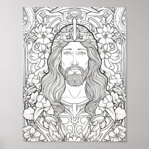 Póster Hermosa Biblia Adulta con colores