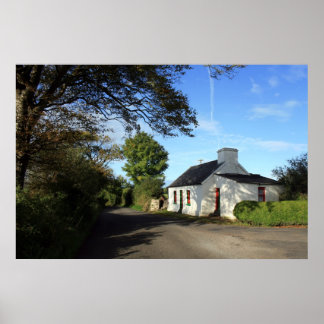 Póster Hermosa cabaña irlandesa