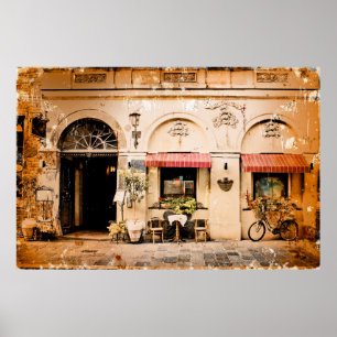 Póster Hermosa carretera de polvo de grava Landmanalaugar