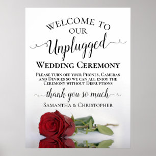Póster Hermosa ceremonia de Boda sin conexión de la Rosa