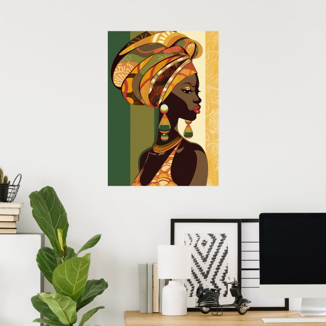 Póster Hermosa chica (Oficina en casa)