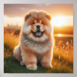 Póster hermosa Chow Chow