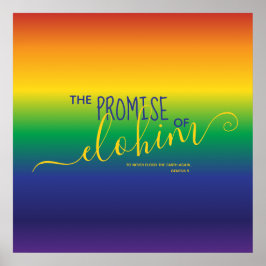 Póster Hermosa cita de la Biblia Arcoiris
