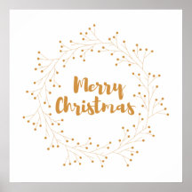 Hermosa corona navideña - dorada