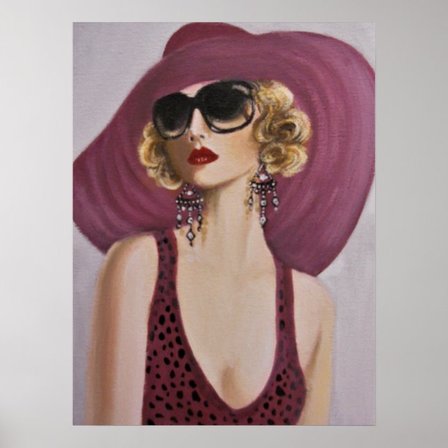 Póster hermosa dama de la era de Hollywood/Poster (Frente)