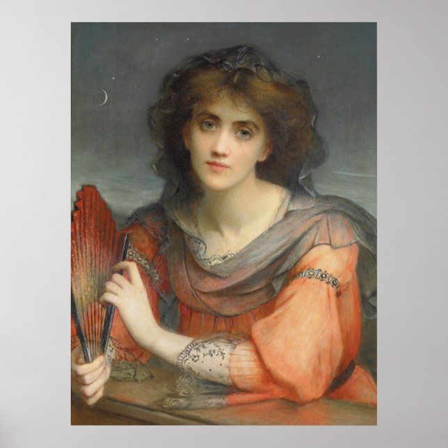 Póster Hermosa diosa de Luna Luna Charles Edward Hallé (Frente)