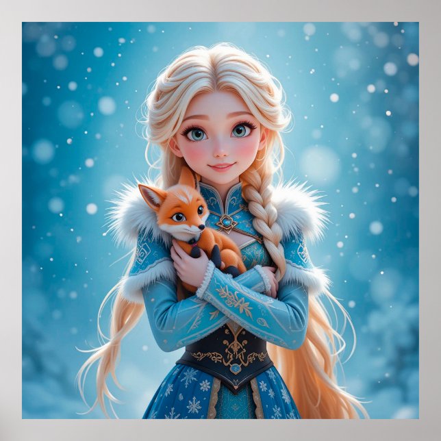 Póster Hermosa doncella de nieve (Frente)