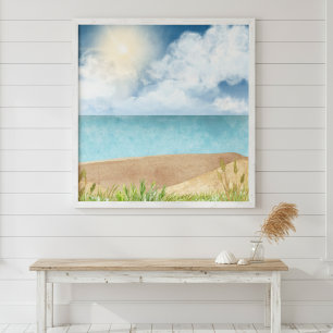 Póster Hermosa escena acuática en la playa