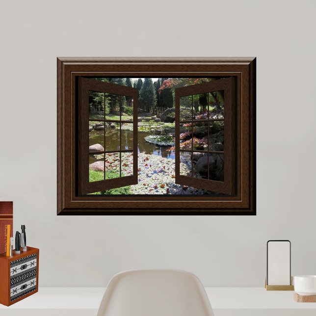 Póster Hermosa escena de ventana falsa Lily Pond (Subido por el creador)