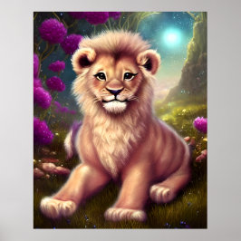 Póster Hermosa fantasía Cute Kawaii