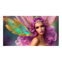 Hermosa fantasía mariposa mágica morada rosa