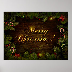 Póster Hermosa Feliz Navidad