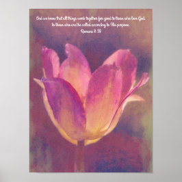 Póster Hermosa flor de tulipán: Biblia contra Poster