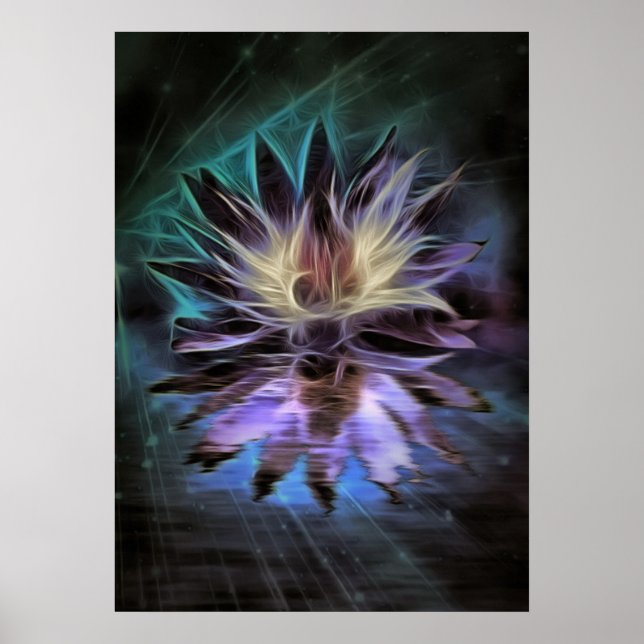 Póster Hermosa Flor Lotus (Frente)