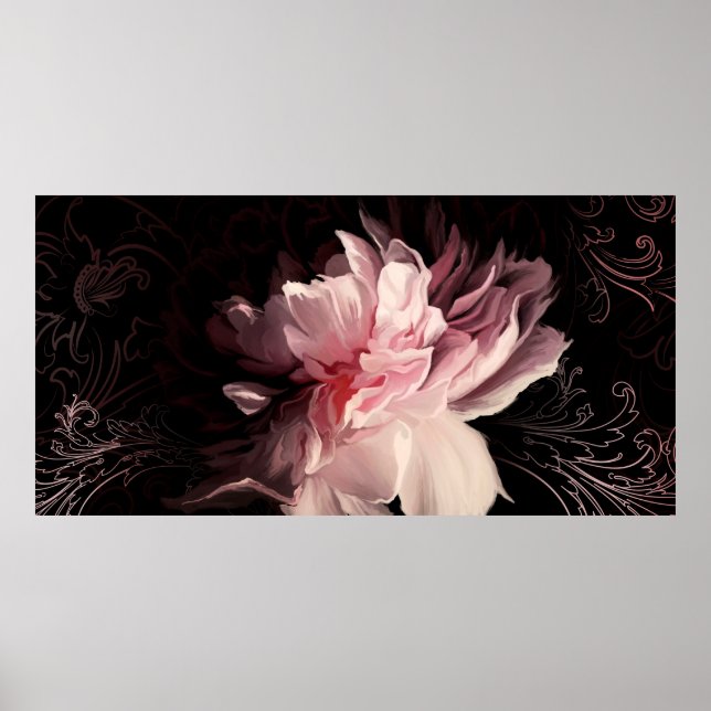 Póster Hermosa flor peony (Frente)