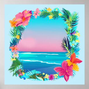 Póster Hermosa flor tropical
