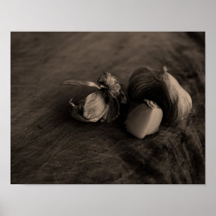 Póster Hermosa foto de Bella Artes de vida con ajo