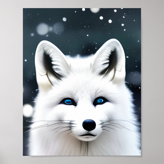 Póster Hermosa Fox Ártica (Frente)
